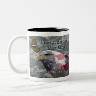 Caneca De Café Em Dois Tons Eu Servi - Irag Combat Veteran