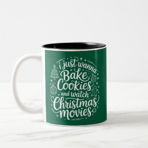Caneca De Café Em Dois Tons Eu Só Quero Fazer Biscoitos Assistir Filmes De Nat