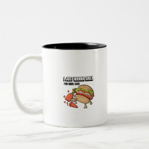 Caneca De Café Em Dois Tons Eu Só Quero Fazer Churrasco Pelo Amor de Deus