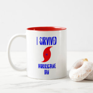Caneca De Café Em Dois Tons Eu Sobrevivi Ao Furacão Ian