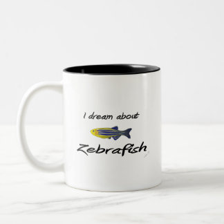 Caneca De Café Em Dois Tons Eu sonho com zebrafish