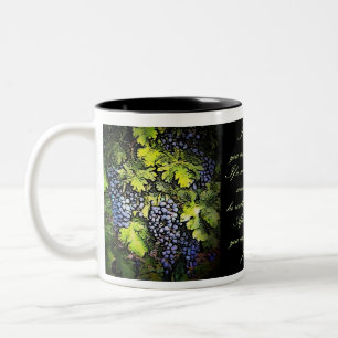 Caneca De Café Em Dois Tons Eu sou a videira