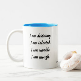 Caneca De Café Em Dois Tons Eu Sou Afirmação