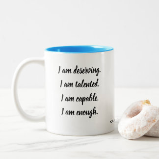 Caneca De Café Em Dois Tons Eu Sou Afirmação