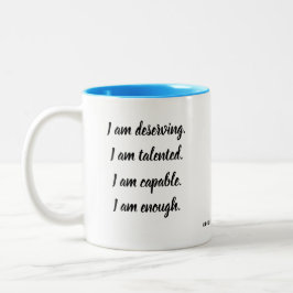 Caneca De Café Em Dois Tons Eu Sou Afirmação