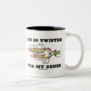 Caneca De Café Em Dois Tons Eu sou assim que torcido através de meus genes (a