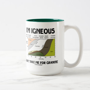 Caneca De Café Em Dois Tons Eu sou Igneous Não me leve por Granite
