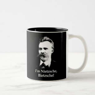 Caneca De Café Em Dois Tons Eu sou Nietzsche, Bietzsche!
