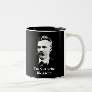 Caneca De Café Em Dois Tons Eu sou Nietzsche, Bietzsche!