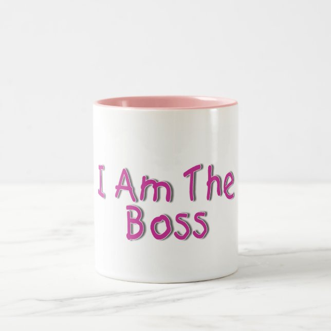 Caneca De Café Em Dois Tons Eu sou o chefe 2 (Centro)