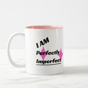 Caneca De Café Em Dois Tons Eu sou Perfeitamente Imperfeito Mug de Dois Tom (r