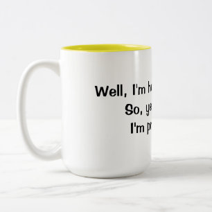 Caneca De Café Em Dois Tons Eu sou terra arrendada ocupada bonito esta