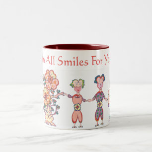 Caneca De Café Em Dois Tons Eu sou todos os sorrisos para você! (TM)