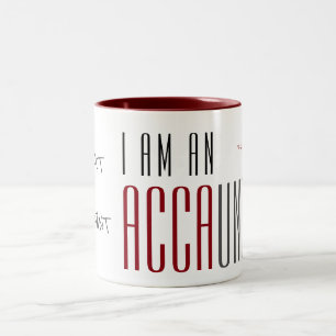 Caneca De Café Em Dois Tons "Eu sou um ACCAUNTANT "