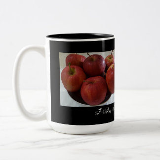 Caneca De Café Em Dois Tons Eu Sou Um Fruta De Lover - Taça De Maçãs