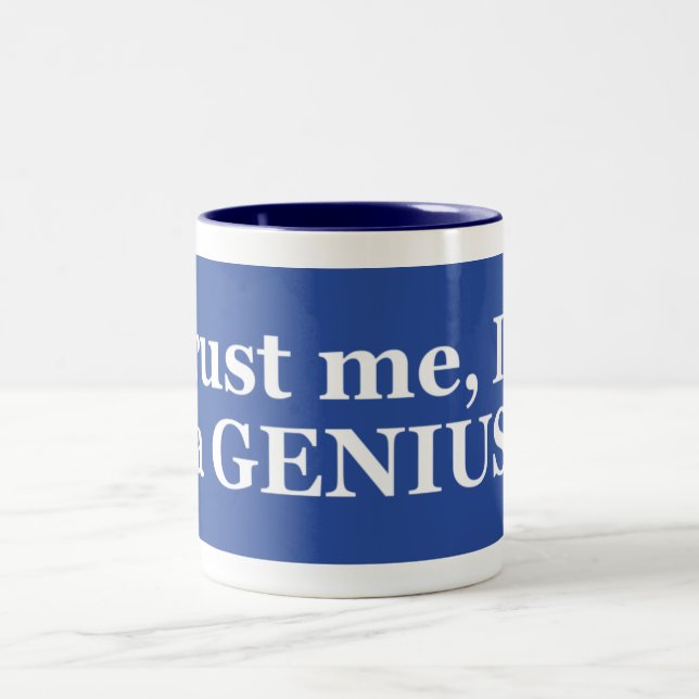 Caneca De Café Em Dois Tons Eu sou um gênio (Centro)