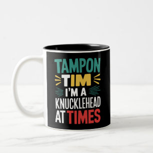 Caneca De Café Em Dois Tons Eu sou um idiota no Times Tim Walz Debate 2024