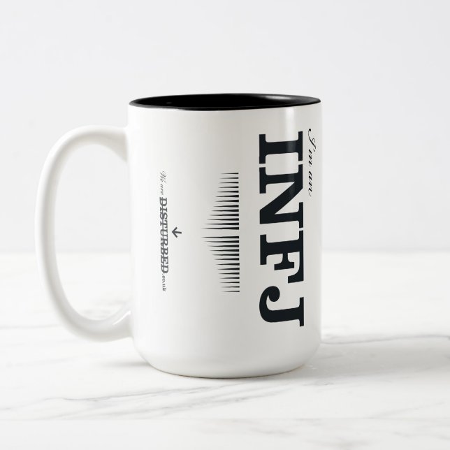 Caneca De Café Em Dois Tons Eu sou Um INFJ (Esquerda)