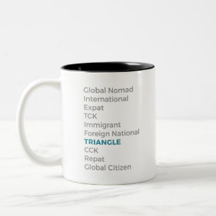Caneca De Café Em Dois Tons Eu sou… um triângulo (destro)
