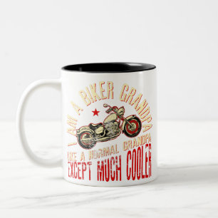 Caneca De Café Em Dois Tons Eu Sou Um Vovô Vovô Camiseta - Vovô Biker Gift