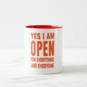 Caneca De Café Em Dois Tons Eu sou uma amizade aberta e tolerante empatia para