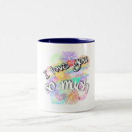 Caneca De Café Em Dois Tons Eu te amo