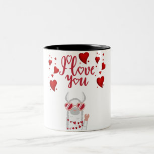 CANECA DE CAFÉ EM DOIS TONS EU TE AMO LLAMA
