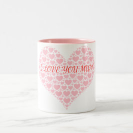 Caneca De Café Em Dois Tons Eu te amo mãe