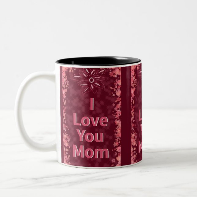 Caneca De Café Em Dois Tons Eu Te Amo Mãe Mug (Esquerda)