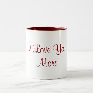 Caneca De Café Em Dois Tons Eu te amo mais