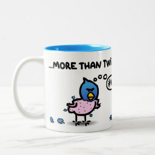 Caneca De Café Em Dois Tons "Eu te amo mais do que o twitter "