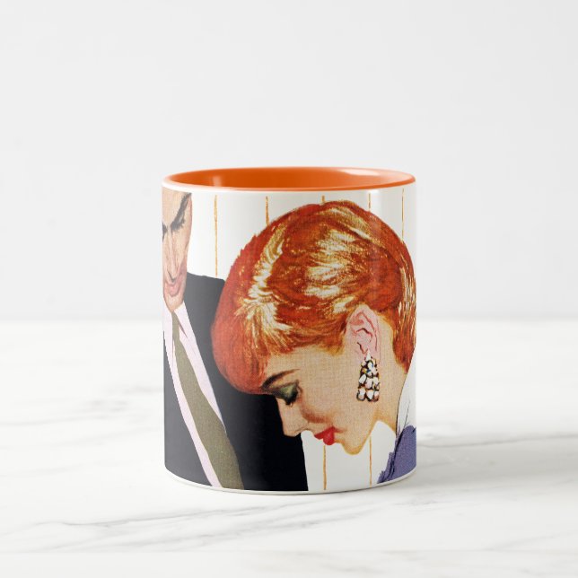 Caneca De Café Em Dois Tons Eu te amo, Mama Menina (Centro)