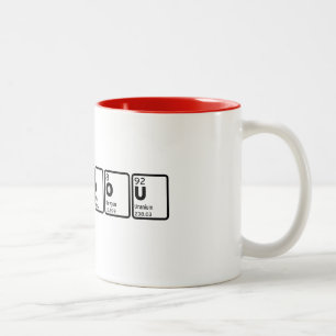 Caneca De Café Em Dois Tons Eu Te Amo - Mesa Periódica