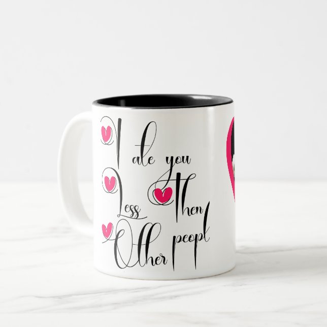 Caneca De Café Em Dois Tons Eu te comi menos que outras pessoas (Frente Esquerda)