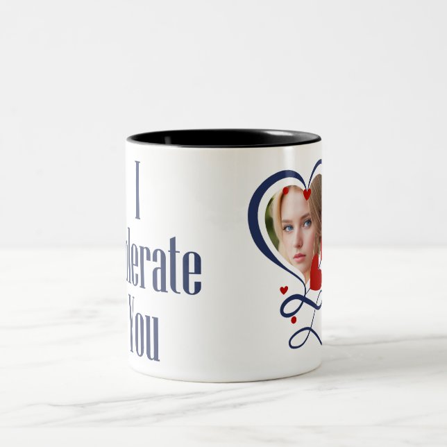 Caneca De Café Em Dois Tons Eu te tolero (Centro)