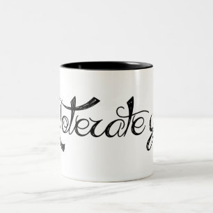 Caneca De Café Em Dois Tons Eu te tolero