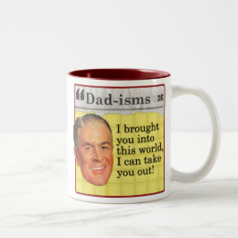 Caneca De Café Em Dois Tons Eu te trouxe para esse mundo, eu posso te tirar