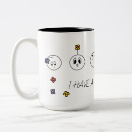 Caneca De Café Em Dois Tons Eu tenho muitos sentimentos