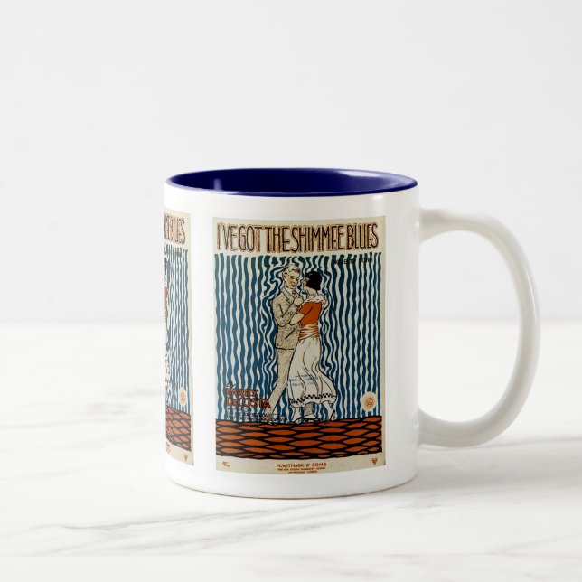 Caneca De Café Em Dois Tons Eu tenho o Shimmie Blues (Direita)