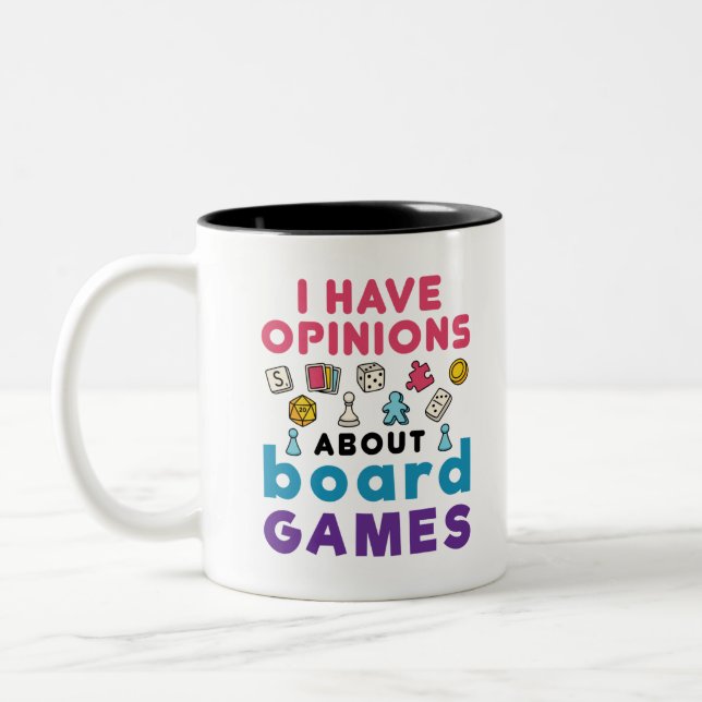 Caneca De Café Em Dois Tons Eu Tenho Opiniões Sobre Jogos Conselhos (Esquerda)
