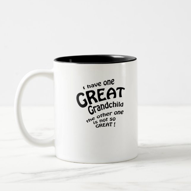 Caneca De Café Em Dois Tons Eu tenho um neto excelente (Esquerda)