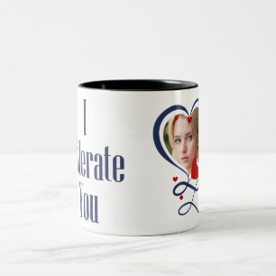 Caneca De Café Em Dois Tons Eu tolero você
