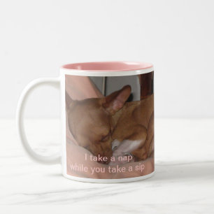 Caneca De Café Em Dois Tons Eu tomo uma sesta quando você tomar um sorvo
