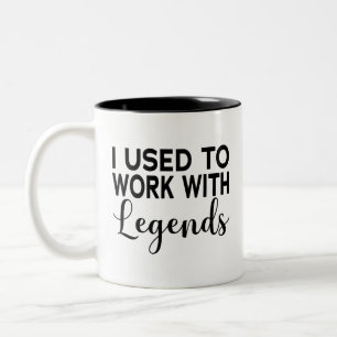Caneca De Café Em Dois Tons Eu Trabalhava Com Legendas