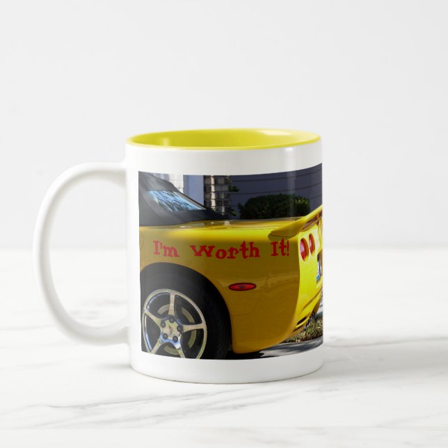 Caneca De Café Em Dois Tons Eu valer a pena! - Personalizado (Esquerda)
