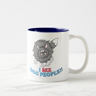 CANECA DE CAFÉ EM DOIS TONS EU VER PESSOAS DO CÃO!