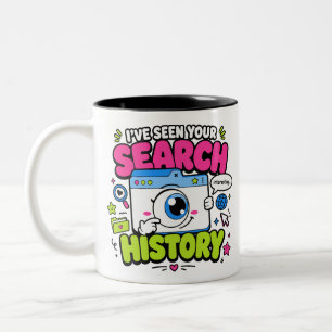 Caneca De Café Em Dois Tons Eu Vi o Seu Histórico de Busca Olho de Navegador D