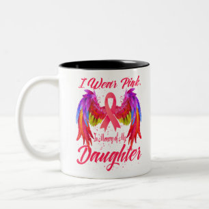 Caneca De Café Em Dois Tons Eu Visto Rosa Em Memória Da Minha Filha Cancer Da