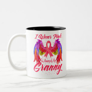 Caneca De Café Em Dois Tons Eu Visto Rosa Em Memória De Minha Avó Cancer Da