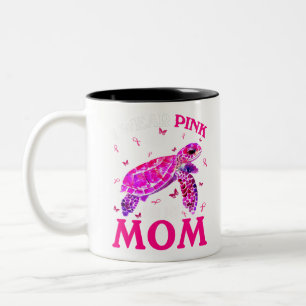 Caneca De Café Em Dois Tons Eu Visto Rosa Para Minha Mãe Tartaruga Cancer